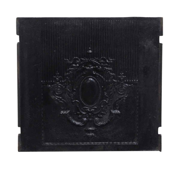 Screens & Covers - Antique Black Ornate Fireplace Back