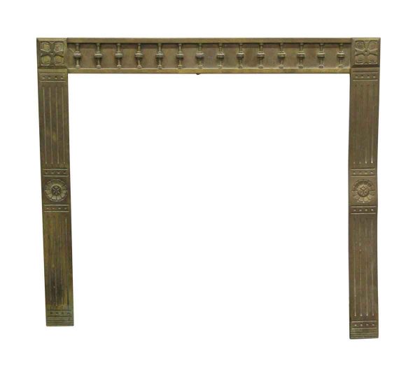 Screens & Covers - Antique Brass Fireplace Insert with Bulls Eye Detail