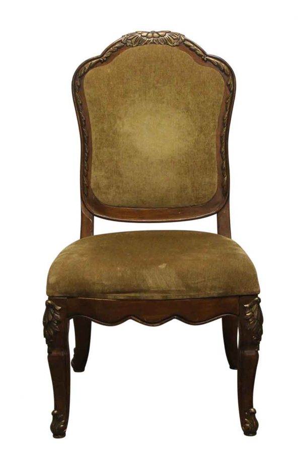 Seating - Armless Chair with Carved Floral Details
