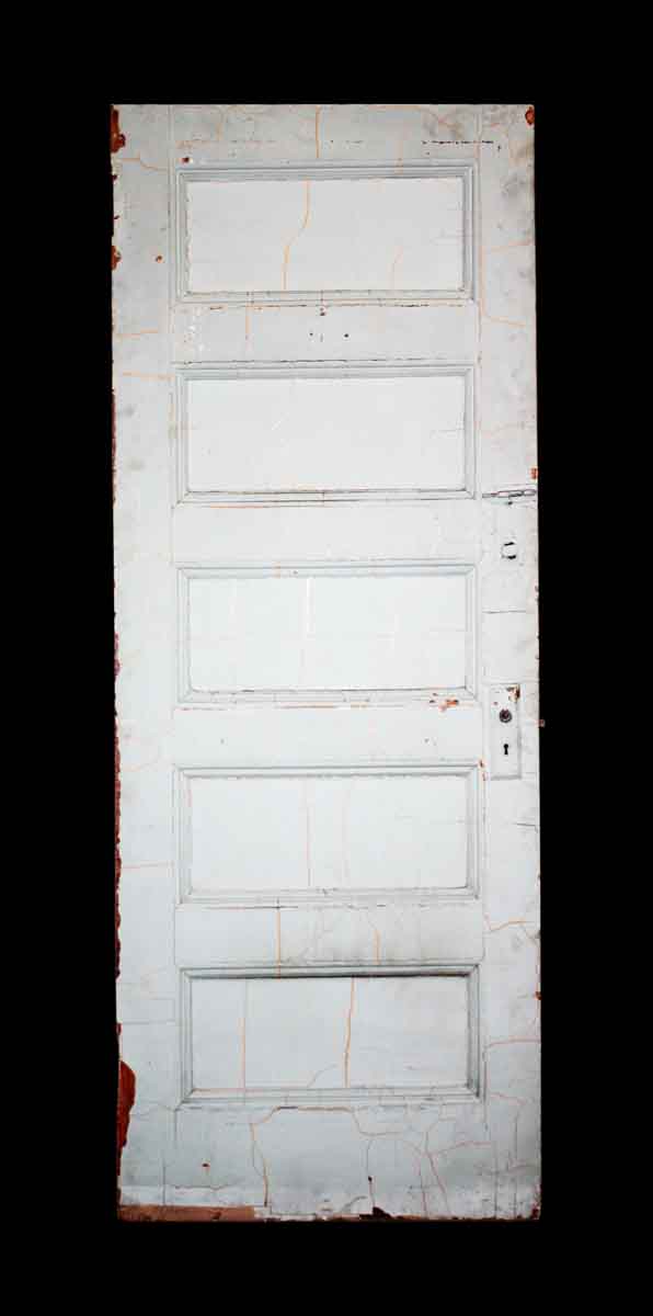 Standard Doors - 5 Panel Wood White Antique Door 82.75 x 31.625