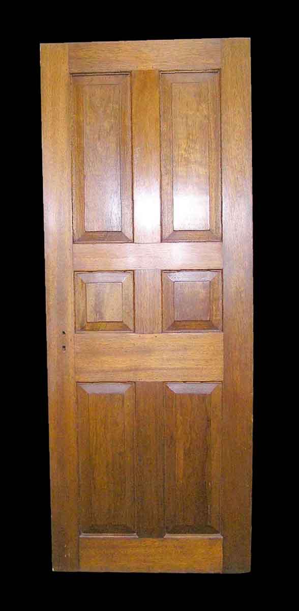 Standard Doors - Walnut Vintage Door with 6 Panels 78.125 x 30