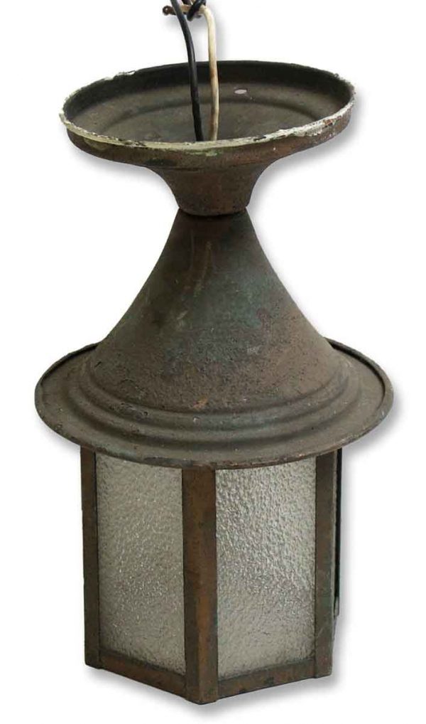 Wall & Ceiling Lanterns - Antique Small Ceiling Mount Copper Lantern