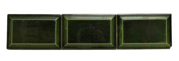 Wall Tiles - Vintage Dark Green Beveled Tile Set