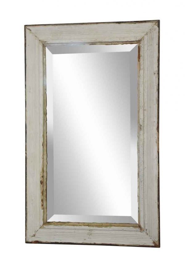 Wood Molding Mirrors - Original White Wooden Beveled Mirror
