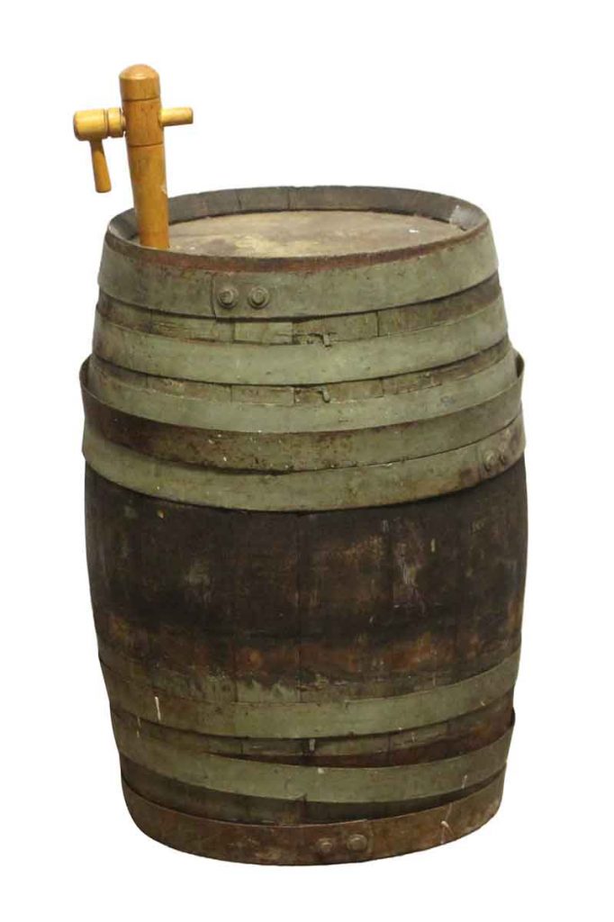 Distressed Wooden Barrel with Spout | Olde Good Things