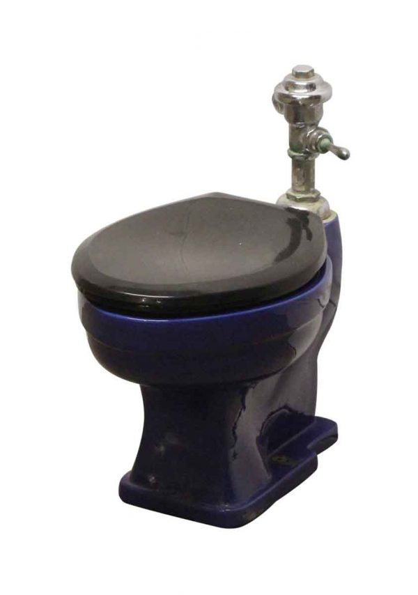 Bathroom - Reclaimed Commercial Navy Blue Toilet