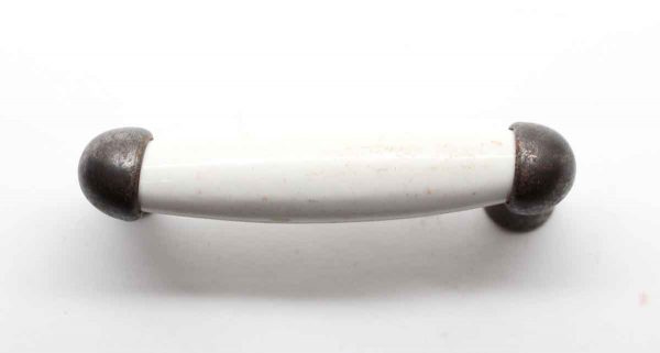 Cabinet & Furniture Pulls - Vintage 5.25 in. Cast Iron & Porcelain Drawer Pull