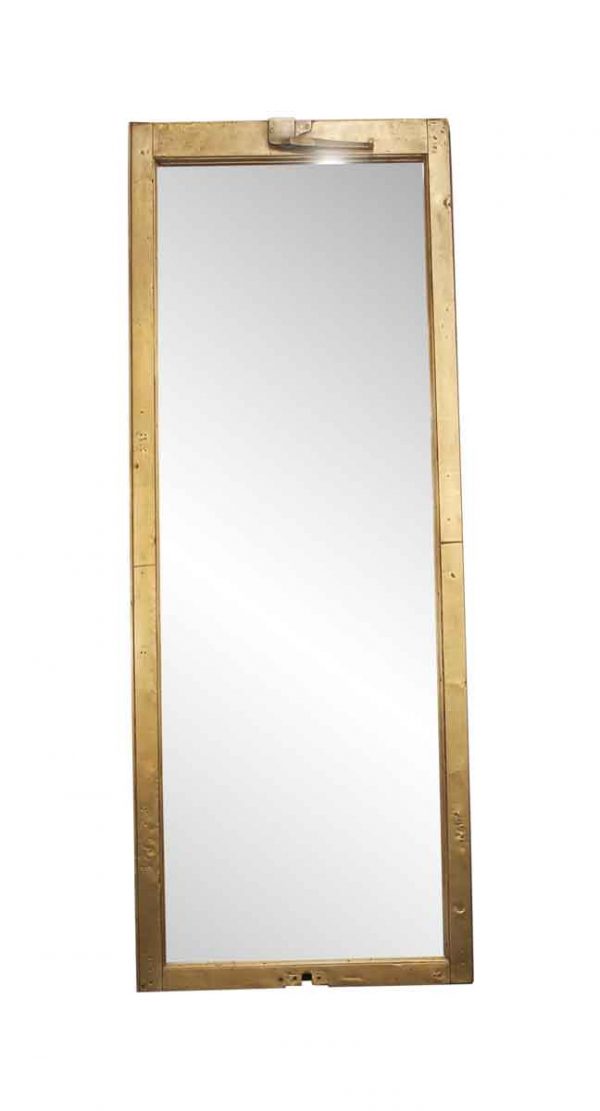 Copper Mirrors & Panels - Reclaimed Brass Window Dressing Mirror 101.5 x 38.375