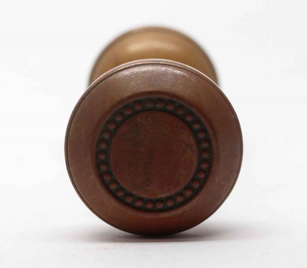 Door Knobs - Brass Pair of Beaded Concentric Gem Door Knobs