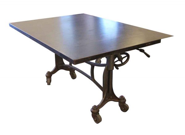 Industrial - Antique 1925 Hamilton Printer's Table with Cast Iron Base