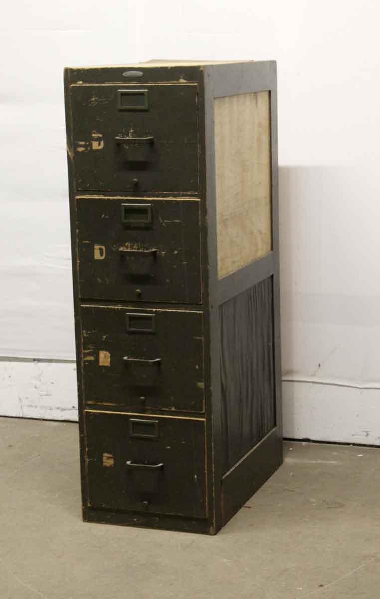 Details about   Vintage Berger Industrial Style 4 Drawer Metal Green File Cabinet 