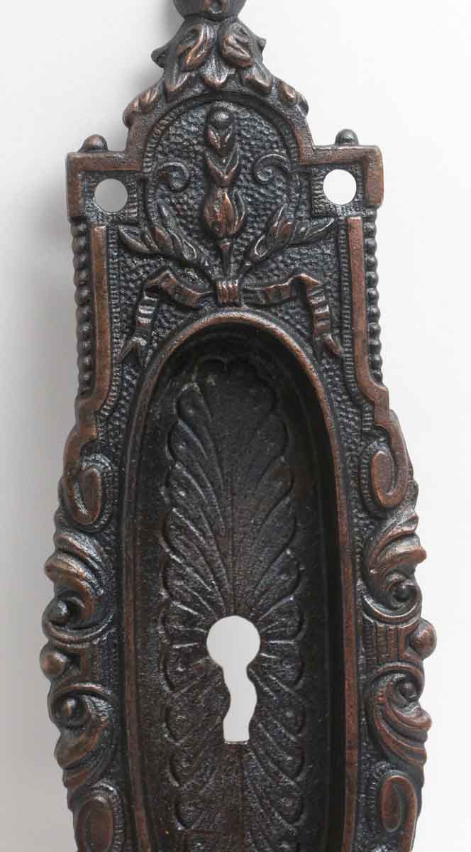 Antique Cast Iron Arabian Pocket Door Plate 