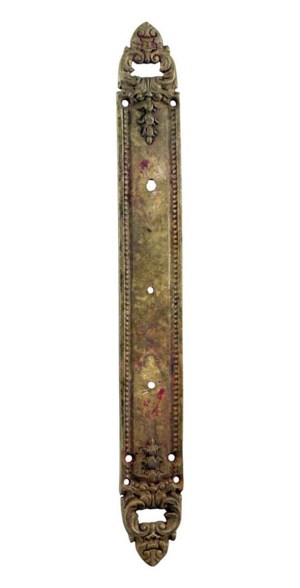 Back Plates - 14.875 in. Cast Brass French Door Back Plate