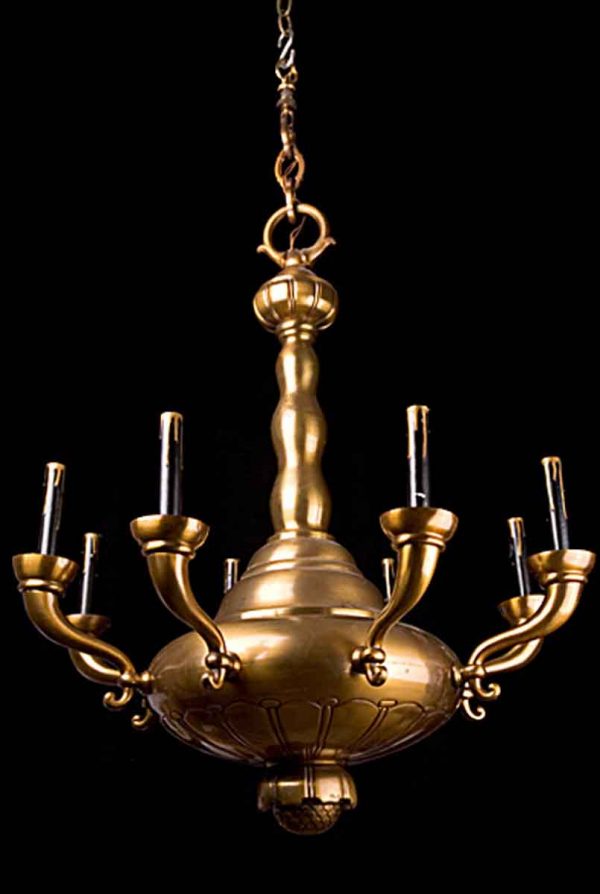 Chandeliers - 1930s Art Deco Style French 8 Arm Chandelier