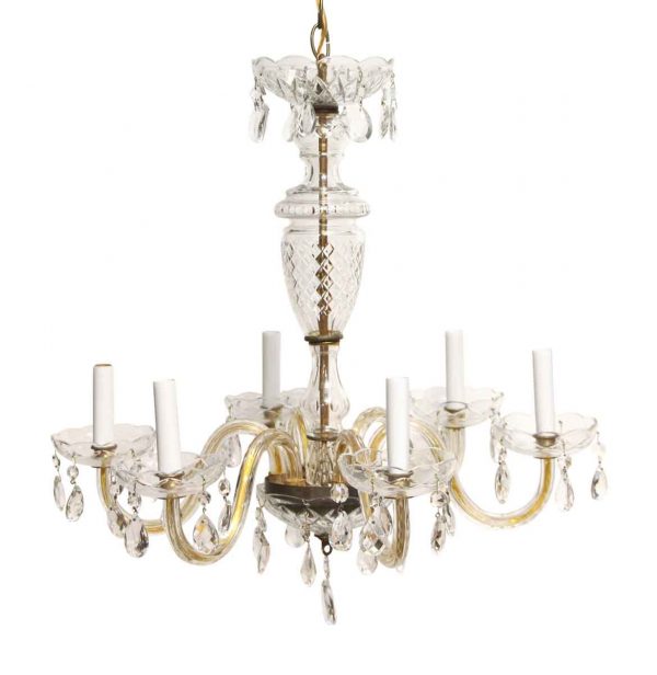 Chandeliers - Refurbished Crystal Traditional Chandelier with 6 Arms