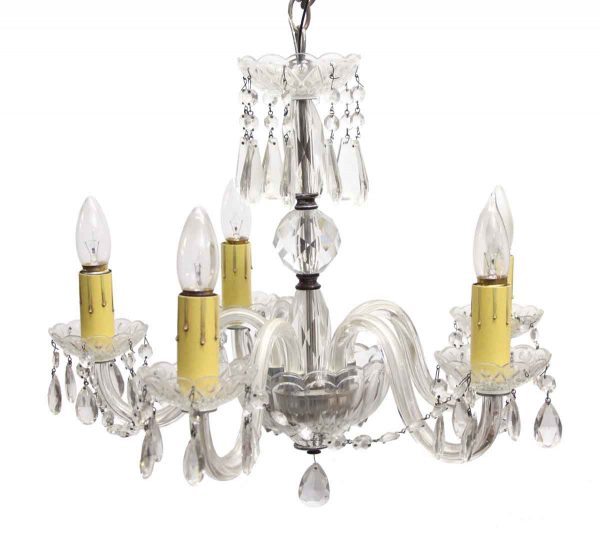 Chandeliers - Traditional Cut Glass 5 Arm Chandelier