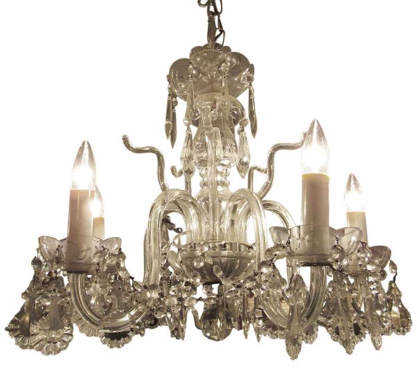 Chandeliers - Traditional Glass 5 Light Chandelier