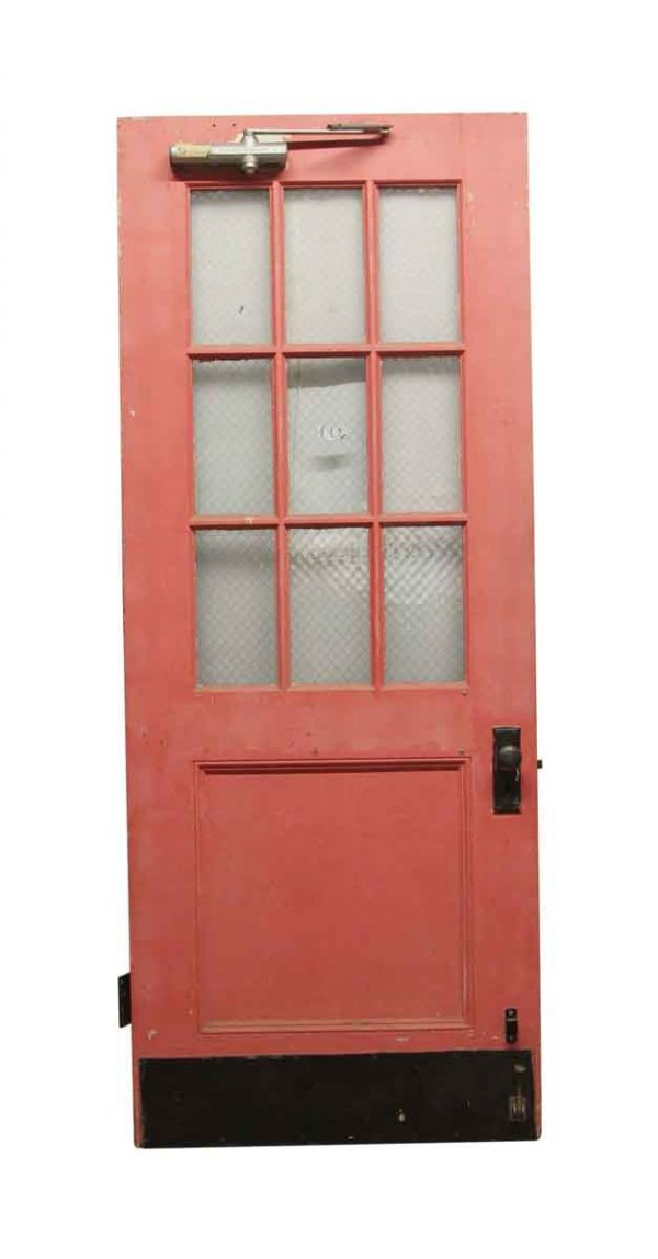 Commercial Doors - Old 9 Lite Oak Commercial Door 90 x 35.75