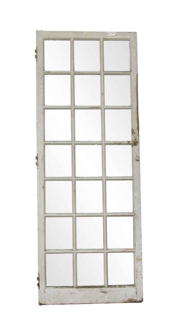 French Doors - Antique 21 Square Lite Wood French Door 77 x 29.5