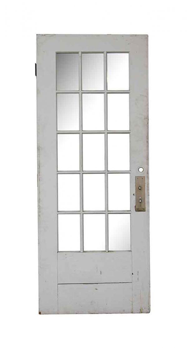 French Doors - Old 15 Lite Wavy Glass French Door 79.5 x 31.75