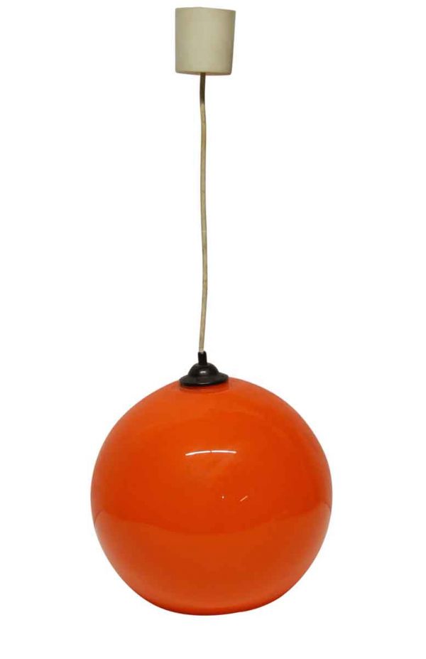 Globes - Modern Orange Opaline Glass Pendant Light