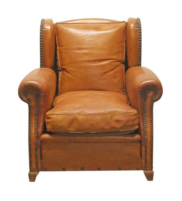 Living Room - Leather Vintage Bergere Club Chair