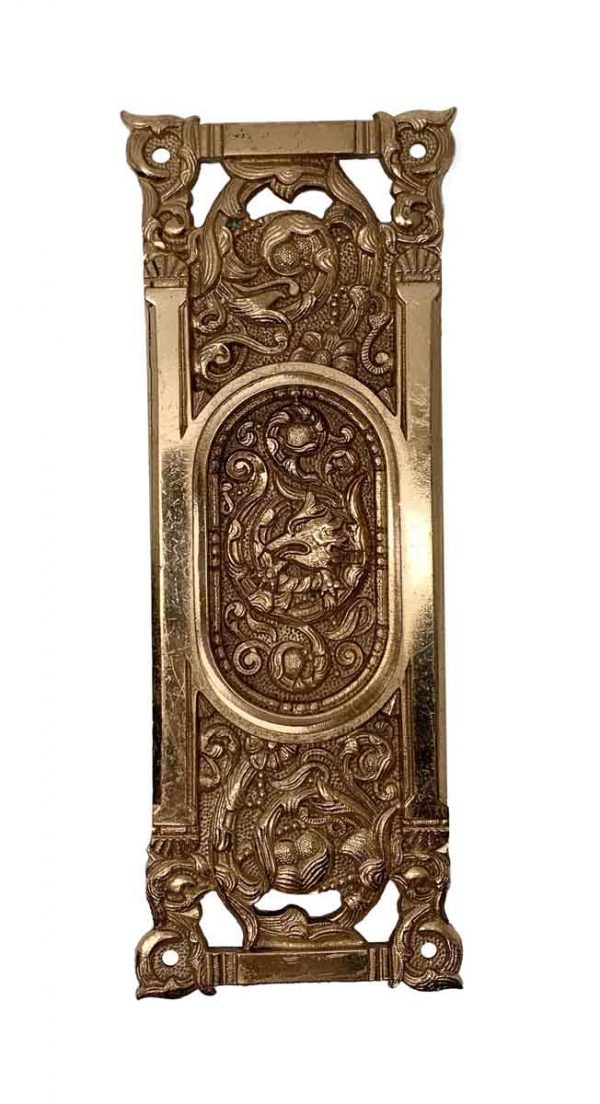 Pocket Door Hardware - Antique Columbian Bronze Pocket Door Pull