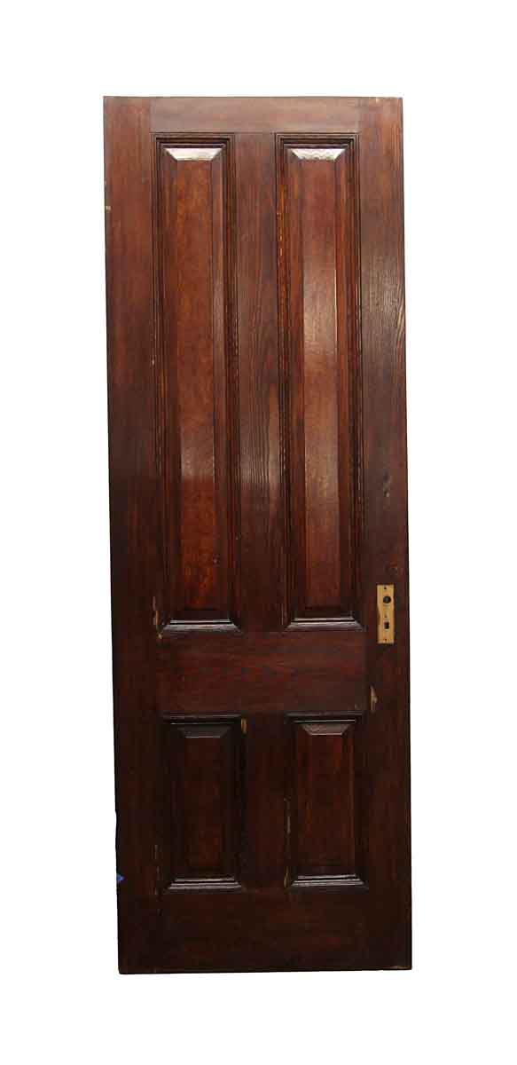 Standard Doors - Vintage 4 Panel Chestnut Passage Door 87.75 x 29.75