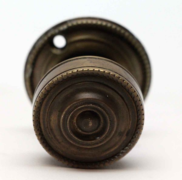 Cabinet & Furniture Knobs - Beaded Bronze Cabinet Knob with Rosette