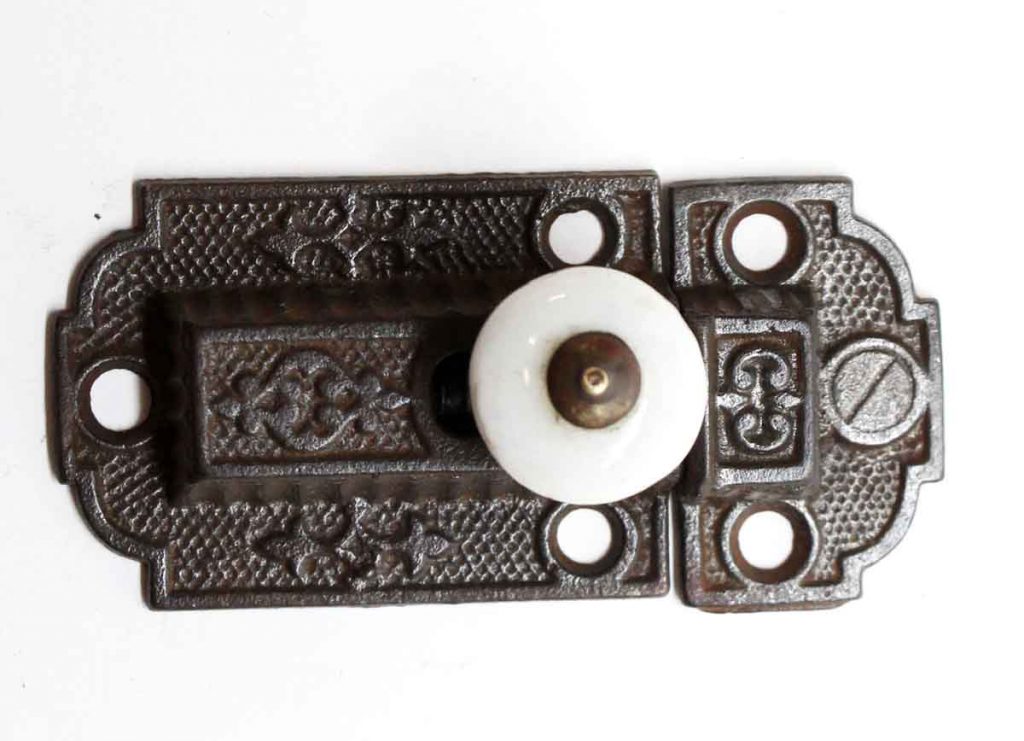 Antique Cast Iron Porcelain Cabinet Latch Olde Good Things   Cabinet Furniture Latches Antique Cast Iron Porcelain Cabinet Latch P266437 1024x741 