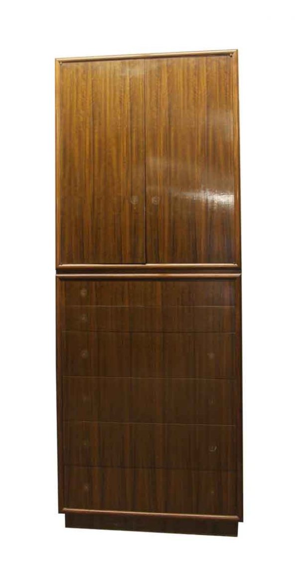 Cabinets - Reclaimed Art Deco Veneered Tall Storage Cabinet