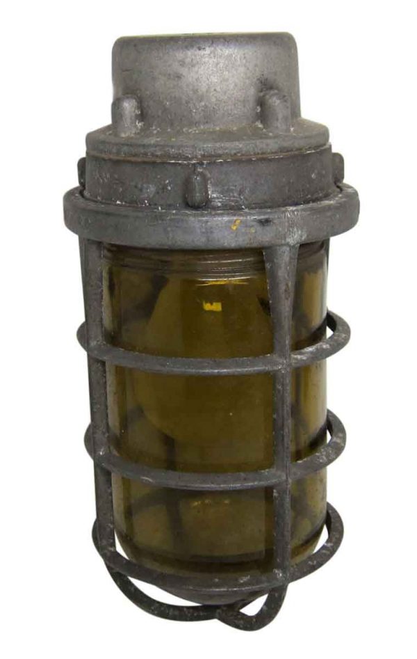 Nautical Lighting - Old Amber Glass 9.5 in. Nautical Sconce