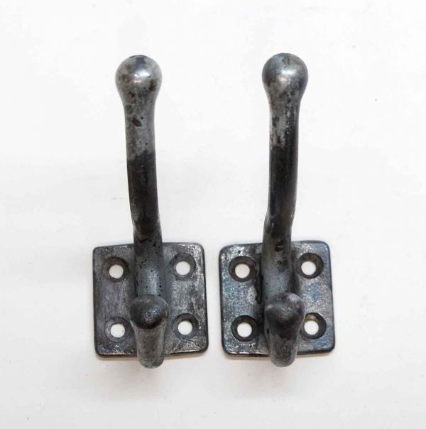 Single Hooks - Cast Iron Pair of Double Arm Hooks
