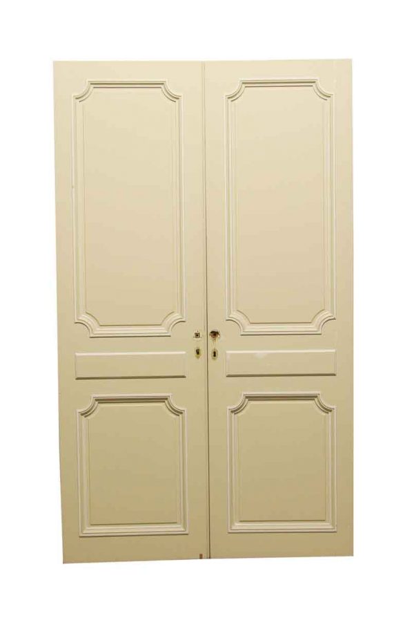 Standard Doors - Vintage 2 Panel White Closet Double Doors 80.625 x 48.375