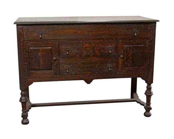 Cabinets - Antique Refinished Arts & Crafts Tiger Oak Sideboard