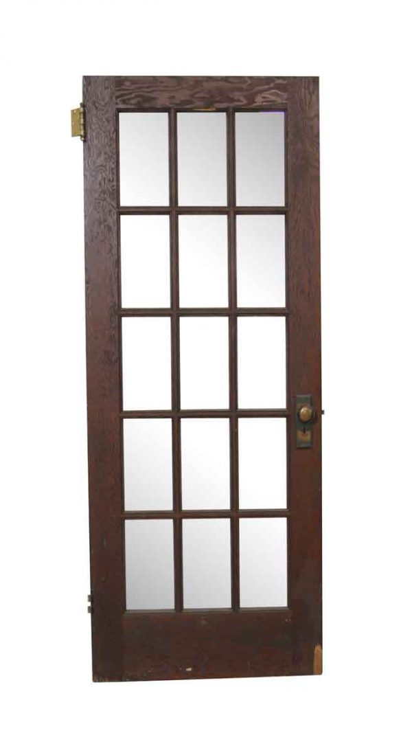 French Doors - Vintage 15 Lite Wood French Door 78 x 30.375