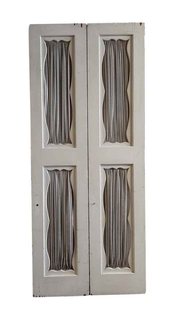 Closet Doors - Vintage 4 Pane Hinged Dual Closet Doors 101.25 x 42.75