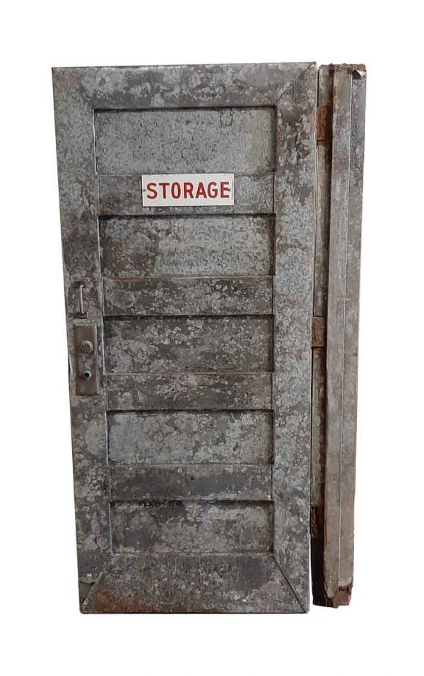 Commercial Doors - Antique 5 Pane Steel Storage Room Door 75.5 x 33.625