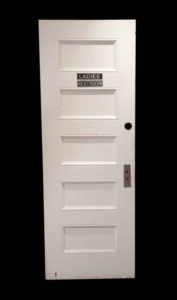 Commercial Doors - Vintage 5 Panel Ladies Room Privacy Door 82.5 x 29.5