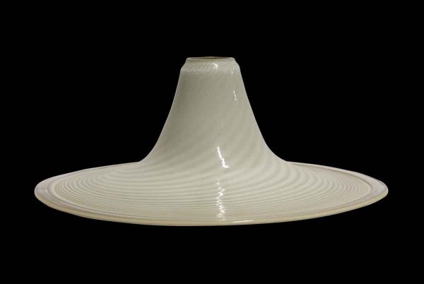 Down Lights - Handblown Murano Glass Pendant Light - Swirl Flat Brim