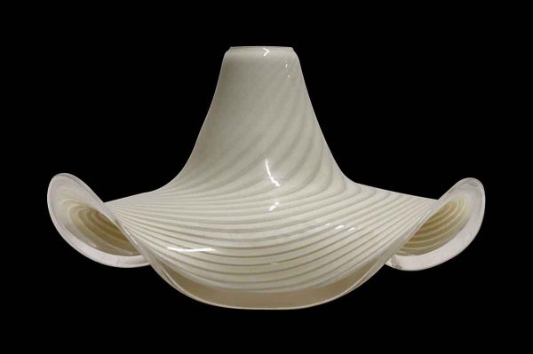 Down Lights - Handblown Murano Glass Pendant Light - Vanilla Swirl Ripple