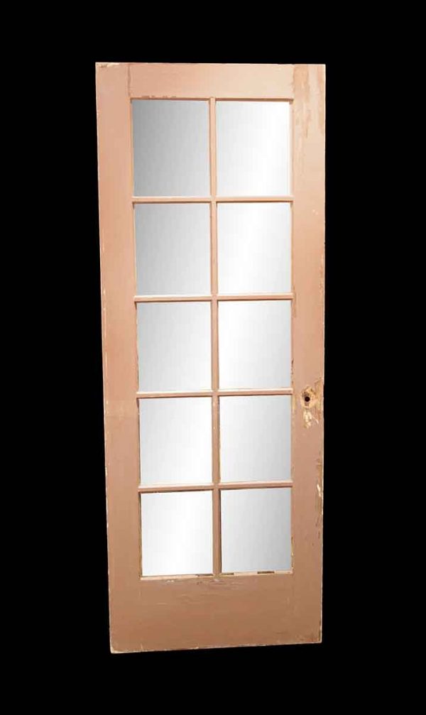 French Doors - Antique 10 Lite Wood French Door 79.5 x 30.25