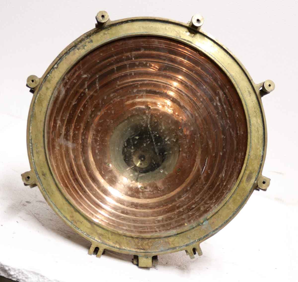 Vintage Copper & Brass Beehive Ship Pendant Light