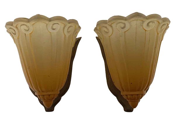 Sconces & Wall Lighting - Pair of Art Deco Antique Wall Sconces