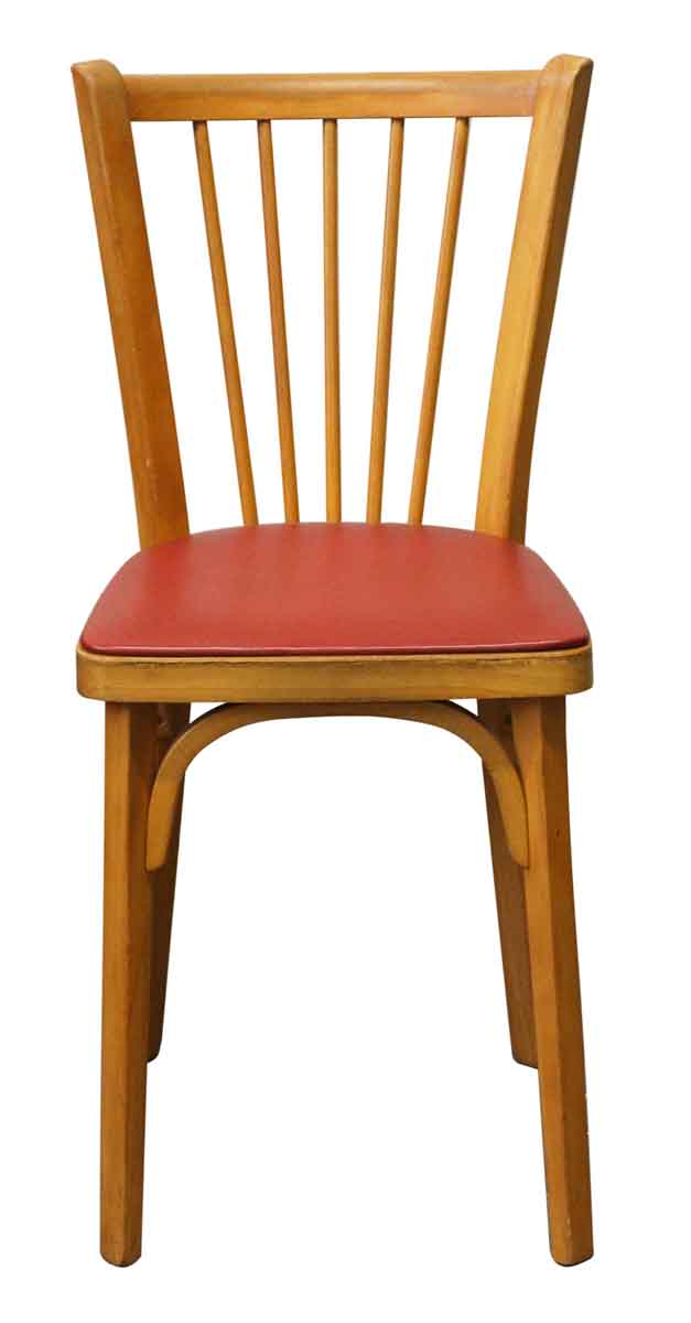 Baumann Wood Chai With Red Seat Olde, Red Wooden Chair Seats