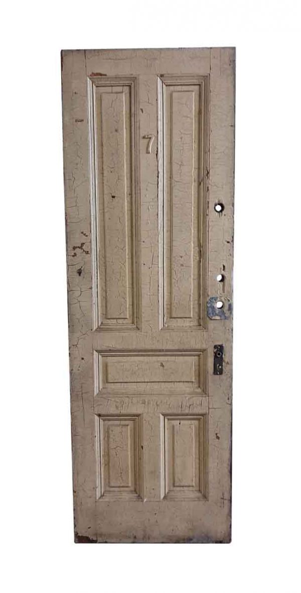 Standard Doors - Antique 5 Panel Wood Privacy Door 89.25 x 30
