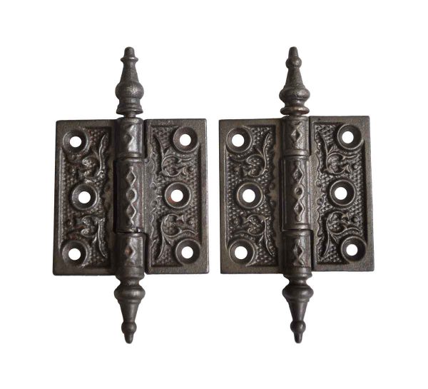 Door Hinges - Pair of Antique 2.5 x 2.5 Cast Iron Butt Door Hinges