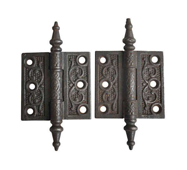 Door Hinges - Pair of Victorian 2.5 x 2.5 Cast Iron Butt Door Hinges