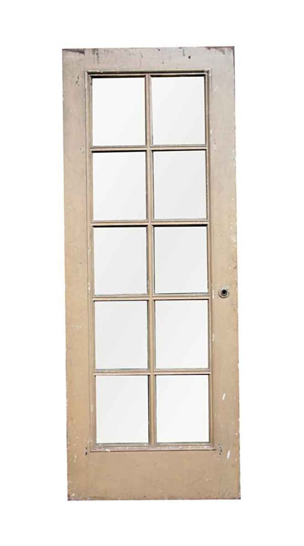 French Doors - Antique 10 Lite Pine French Door 83.25 x 31.75