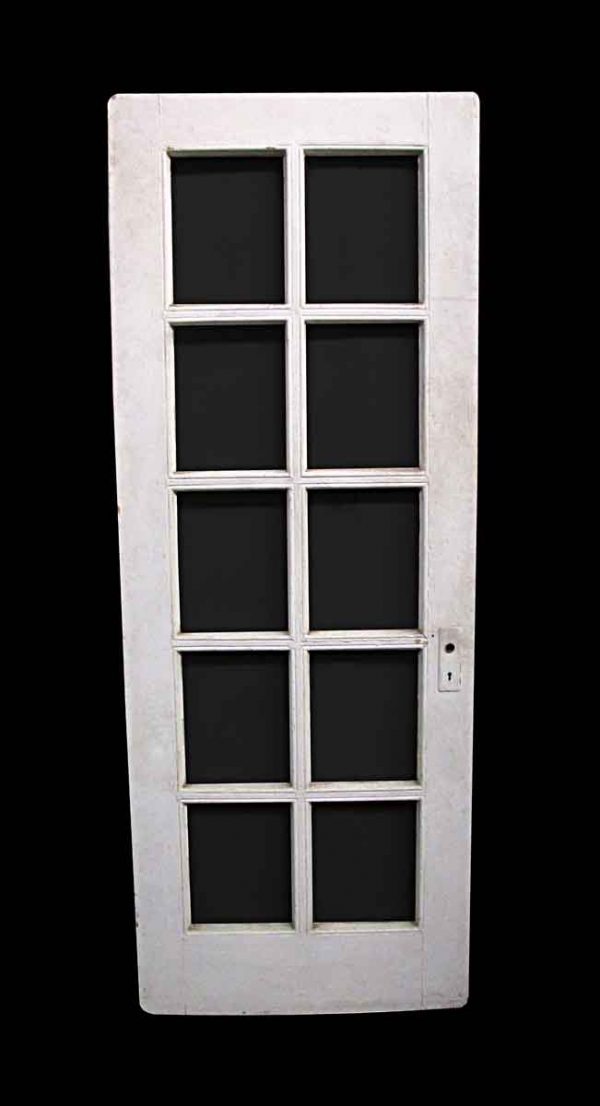 French Doors - Vintage 10 Lite Pine French Door 81 x 30